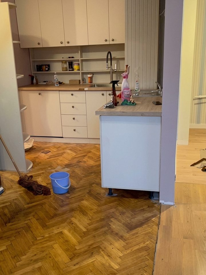 After — Kitchen after renovation (AI-enhanced)
